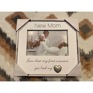 New Mom Baby & Me Keepsake Frame White Wood Picture Frame 4x6 Photo